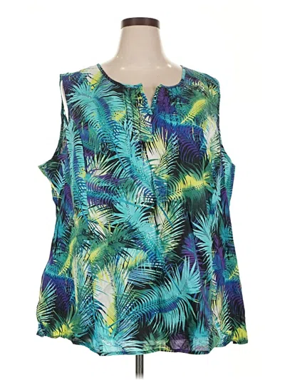 Pre-owned Catherines Sleeveless T-shirt In Blue