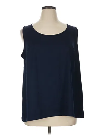 Pre-owned Catherines Sleeveless T-shirt In Blue
