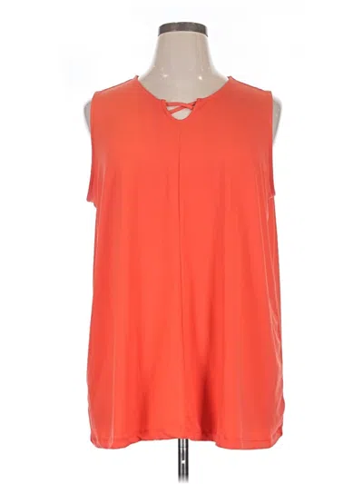 Pre-owned Catherines Sleeveless T-shirt In Orange