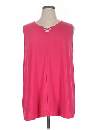 Pre-owned Catherines Sleeveless T-shirt In Pink