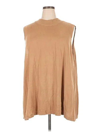 Pre-owned Catherines Sleeveless T-shirt In Tan