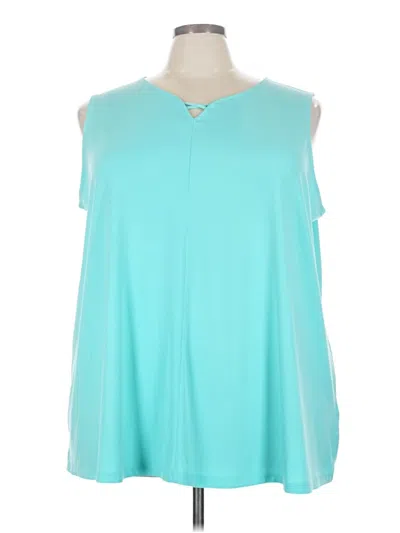 Pre-owned Catherines Sleeveless T-shirt In Teal
