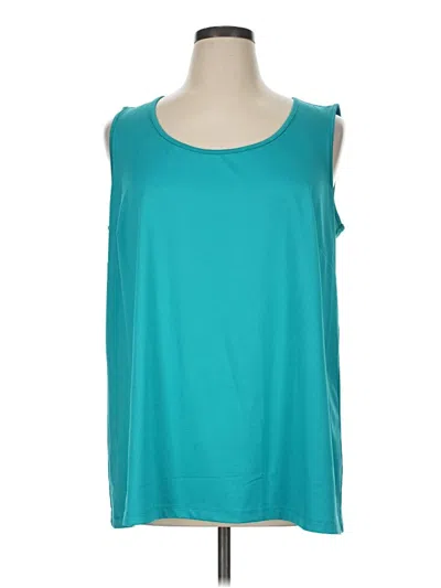Pre-owned Catherines Sleeveless T-shirt In Teal