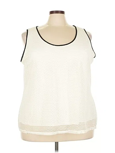 Pre-owned Catherines Sleeveless T-shirt In White