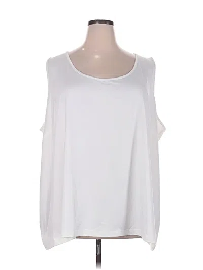 Pre-owned Catherines Sleeveless T-shirt In White