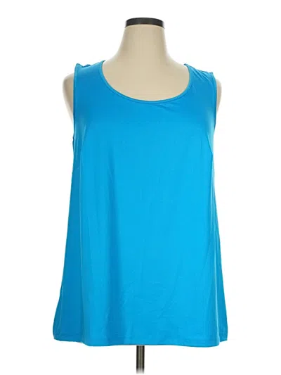 Pre-owned Catherines Tank Top Blue Strapless Neckline Tops