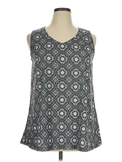 Pre-owned Catherines Tank Top Gray Open Neckline Tops