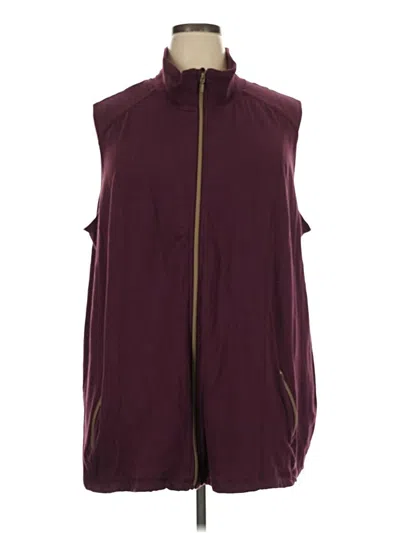 Pre-owned Catherines Vest In Burgundy