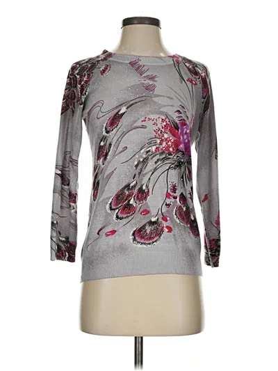 Pre-owned Cathy Daniels 3/4 Sleeve Blouse In Gray