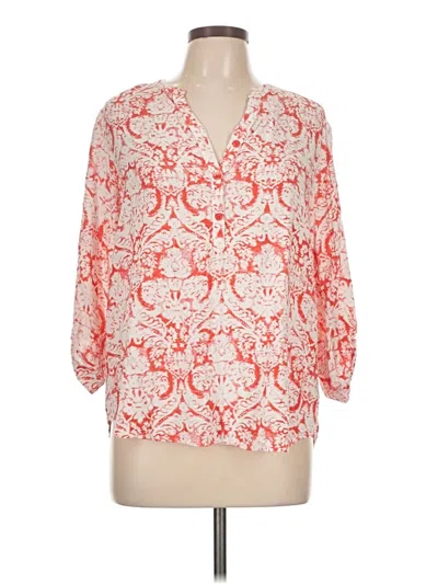 Pre-owned Cathy Daniels 3/4 Sleeve Blouse In Orange