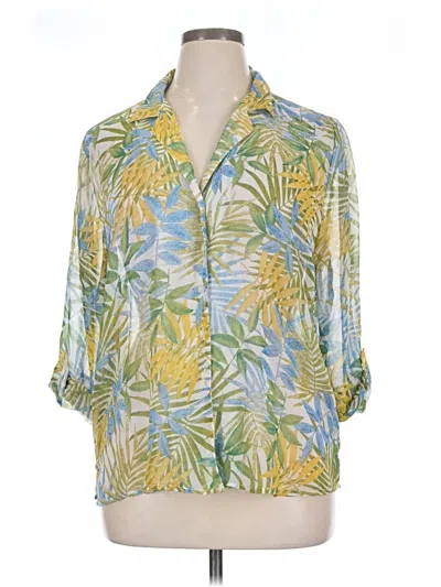 Pre-owned Cathy Daniels 3/4 Sleeve Blouse In Yellow