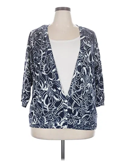 Pre-owned Cathy Daniels Cardigan Sweater In Blue
