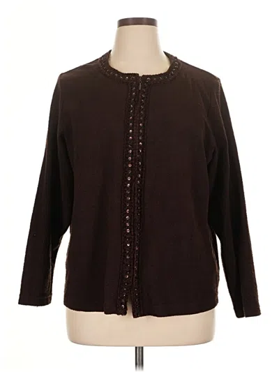 Pre-owned Cathy Daniels Cardigan Sweater In Brown
