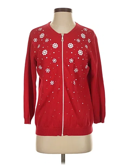 Pre-owned Cathy Daniels Cardigan Sweater In Red