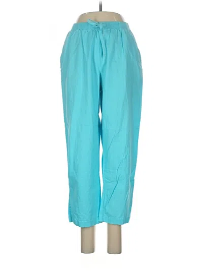 Pre-owned Cathy Daniels Linen Pants In Blue