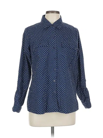Pre-owned Cathy Daniels Long Sleeve Button Down Shirt In Blue