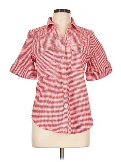 Pre-owned Cathy Daniels Short Sleeve Blouse In Red
