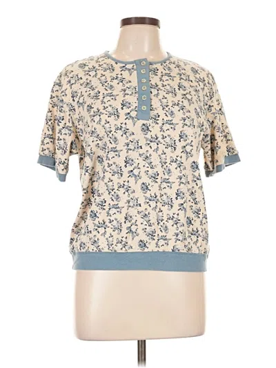 Pre-owned Cathy Daniels Short Sleeve Polo Shirt In Tan