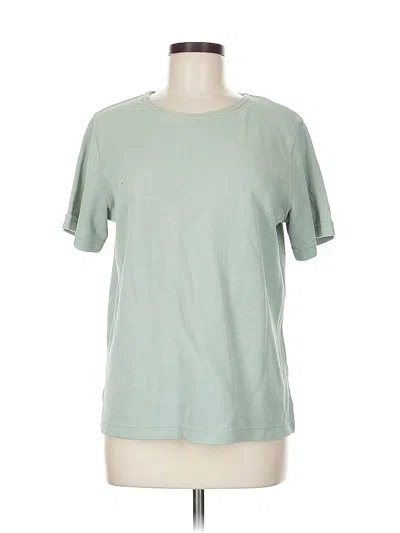 Pre-owned Cathy Daniels Short Sleeve Top Green Crew Neck Tops