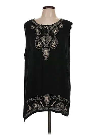Pre-owned Cathy Daniels Sleeveless Blouse In Black