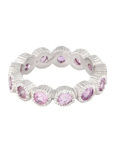 Pre-owned Cathy Waterman Platinum 1.52ctw Sapphire Eternity Band In Multi