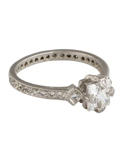 Pre-owned Cathy Waterman Platinum Diamond Cocktail Ring In Multi