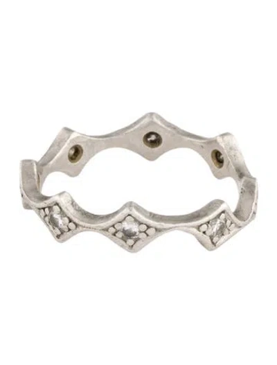 Pre-owned Cathy Waterman Platinum Diamond Geo Eternity Band In Multi