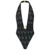 Catnip And Seaweed Women's Black / White The One-piece Swimsuit In Black & White With Nipsea Print In Black/white