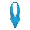 Catnip And Seaweed Women's Blue The One-piece Swimsuit In Positano With Nipsea Print In Blue