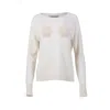 Catnip And Seaweed Women's Neutrals / White The Cashmere Broken Shell Sweater In White In White