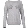 Catnip And Seaweed Women's The Broken Shell Cashmere Sweater In Grey In Grey