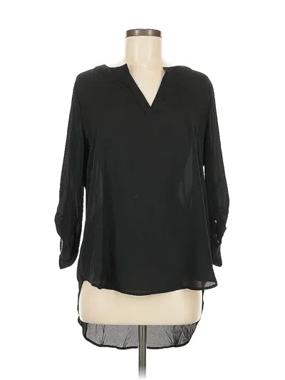 Pre-owned Cato 3/4 Sleeve Blouse In Black