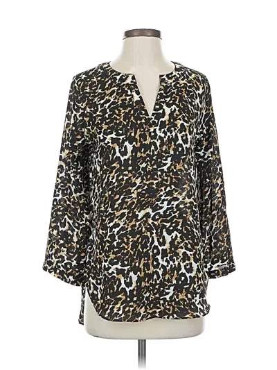 Pre-owned Cato 3/4 Sleeve Blouse In Black