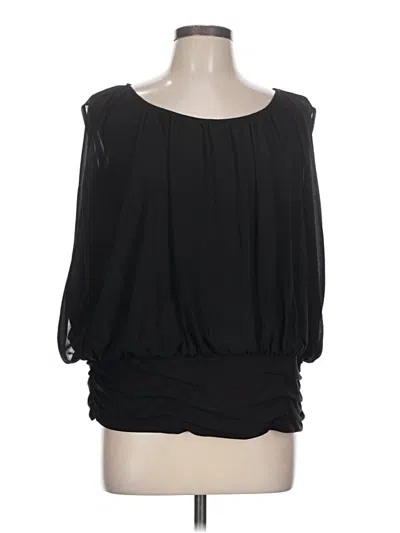 Pre-owned Cato 3/4 Sleeve Blouse In Black