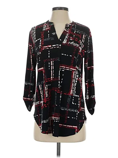 Pre-owned Cato 3/4 Sleeve Blouse In Black