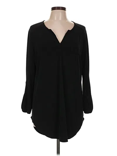 Pre-owned Cato 3/4 Sleeve Blouse In Black