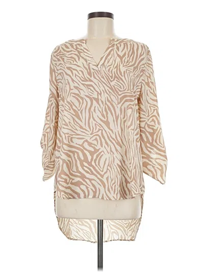 Pre-owned Cato 3/4 Sleeve Blouse In Brown