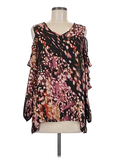 Pre-owned Cato 3/4 Sleeve Blouse In Brown