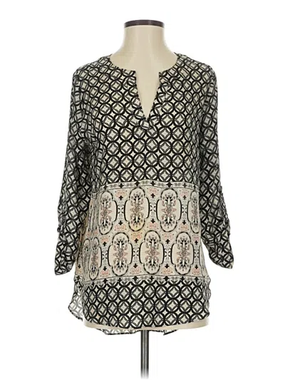 Pre-owned Cato 3/4 Sleeve Blouse In Gray