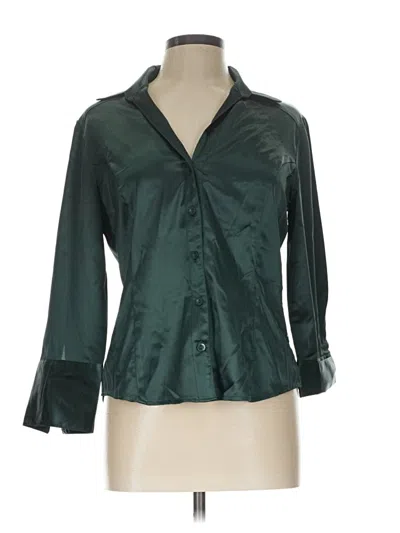 Pre-owned Cato 3/4 Sleeve Blouse In Green