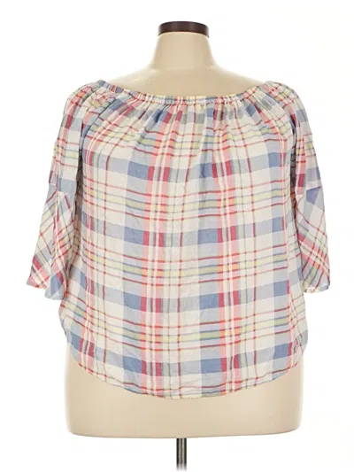Pre-owned Cato 3/4 Sleeve Blouse In Ivory