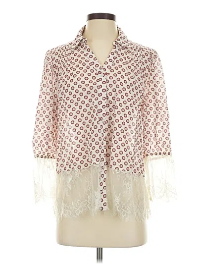 Pre-owned Cato 3/4 Sleeve Blouse In Ivory