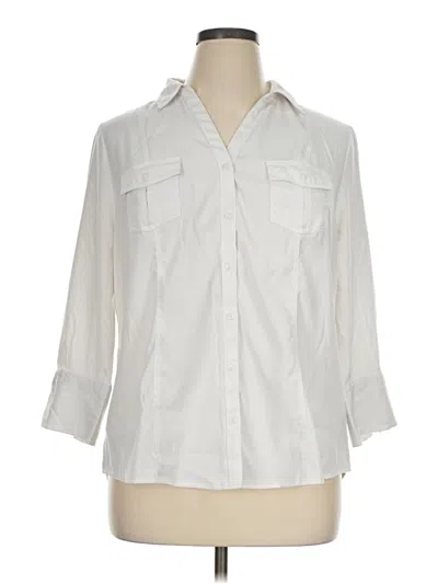 Pre-owned Cato 3/4 Sleeve Blouse In Ivory