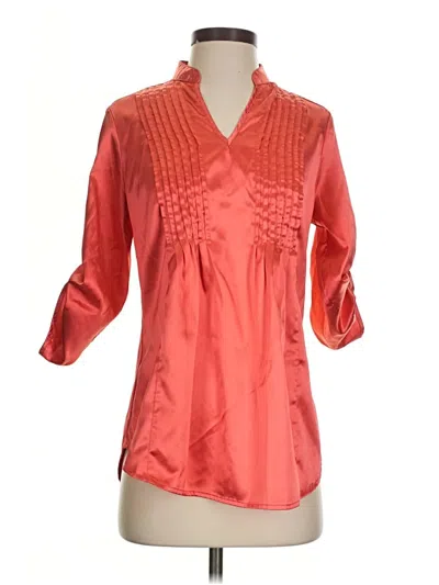 Pre-owned Cato 3/4 Sleeve Blouse In Orange