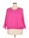 Cato 3/4 Sleeve Blouse In Pink