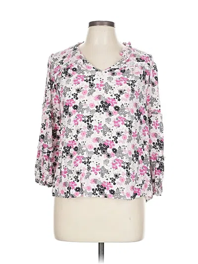 Pre-owned Cato 3/4 Sleeve Blouse In Pink
