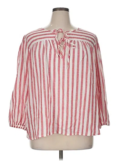 Pre-owned Cato 3/4 Sleeve Blouse In Pink