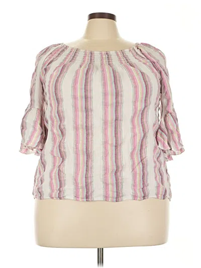 Pre-owned Cato 3/4 Sleeve Blouse In Pink