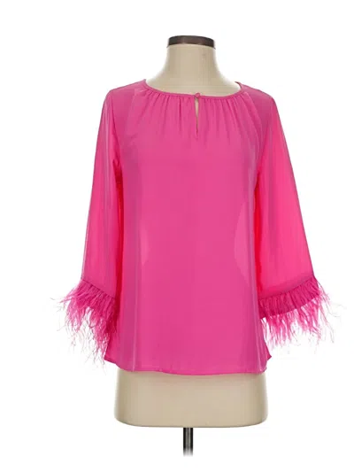 Pre-owned Cato 3/4 Sleeve Blouse In Pink