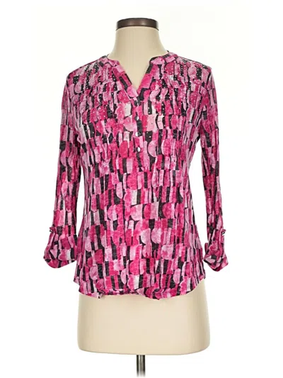 Pre-owned Cato 3/4 Sleeve Blouse In Pink